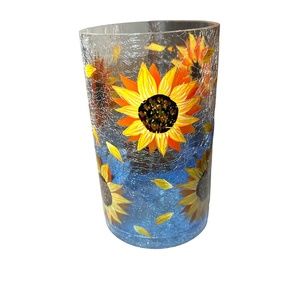 Yankee Candle 1676930 Crackled Sunflower Large Jar Candle Holder